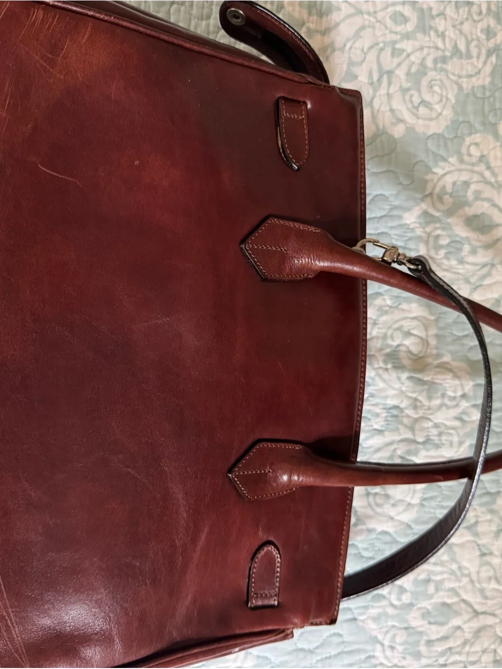 Women’s Hand Made Italian Leather Birkin-Style Ghiarudgi Bag